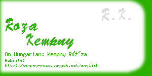 roza kempny business card